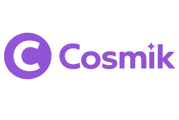 Cosmik logo on a white background